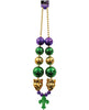 Night to remember jumbo mardi gras beads w/gold mask - multi color by sassi girl