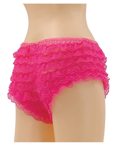 Be wicked ruffle hot pants hot pink large