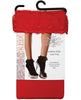 Ankle Socks Lace Tops Red O/S